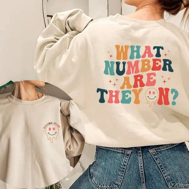 What Number Are They On Sweater, Retro Dance Mom Sweater, Competition Dance Mom Hoodie, Mom Tee, Dance Mom Life, Dance Studio Tee, Dance Mom Gift