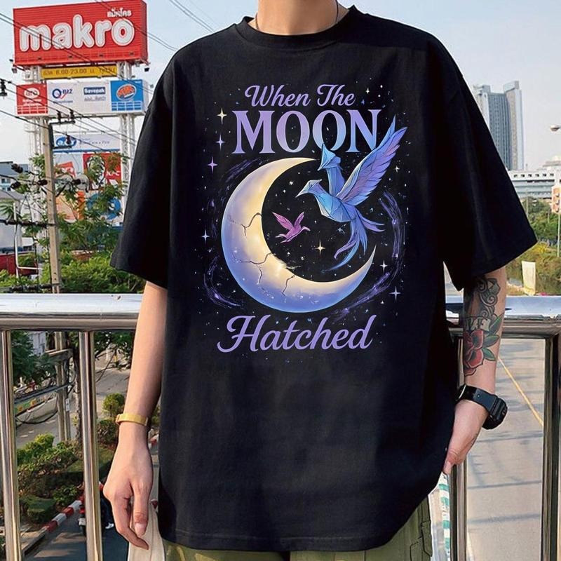 When The Moon Hatched Comfort Colors Shirt For Fan, Romantasy Dragon Bookish T Shirt, Dragon Moonplume Tee, Gift For Book Lover