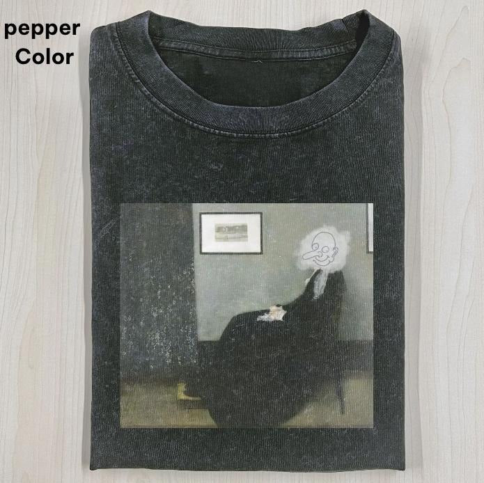 Whistler's Mother Graphic Tee , MR BEAN ART T-SHIRT, Funny Graphic T-shirt, Unisex Movie Shirt Menswear Womenswear