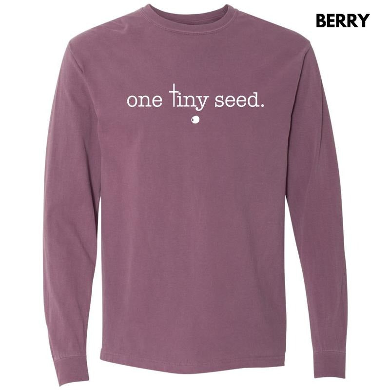 White One Tiny Seed Long Sleeve Comfort Colors T-Shirt 'NLB'