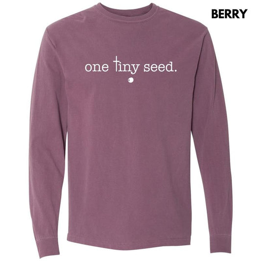 White One Tiny Seed Long Sleeve Comfort Colors T-Shirt 'NLB'