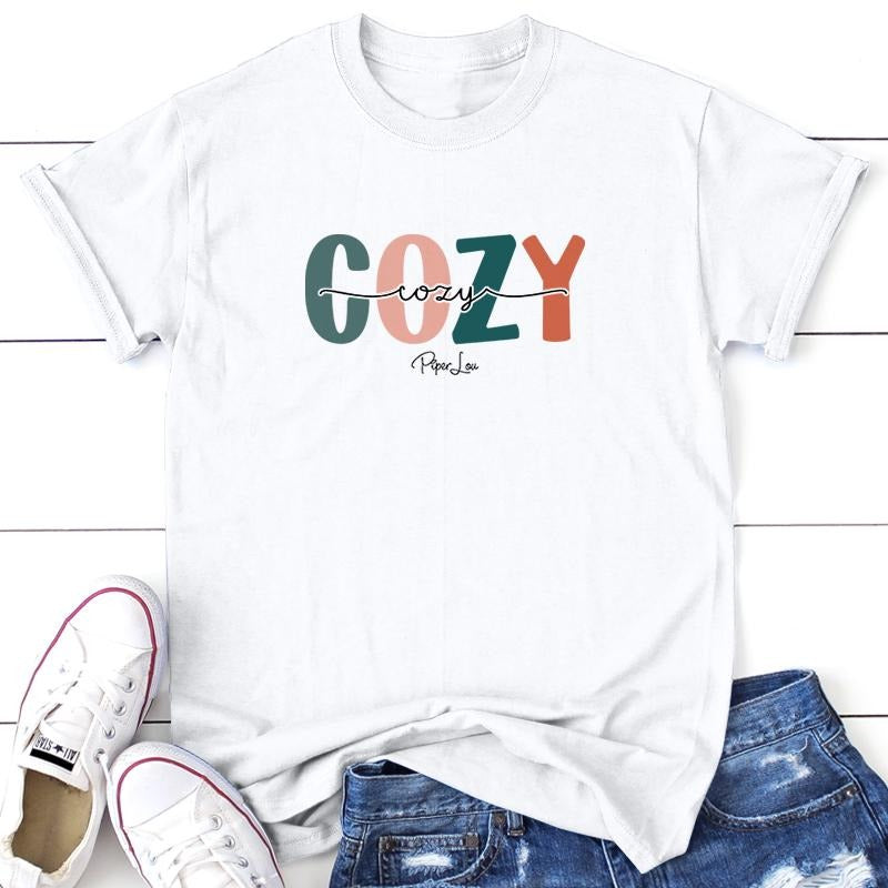 Cozy Graphic Tee, Proudly Printed In The USA, Tee Gray / White, #sassy #cute #colorprint