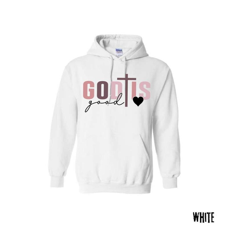 Women's Cross Heart & Letter Print Round Neck Sweatshirt hoodie, warm and comfortable, winter fashion Tops Menswear Long Sleeve