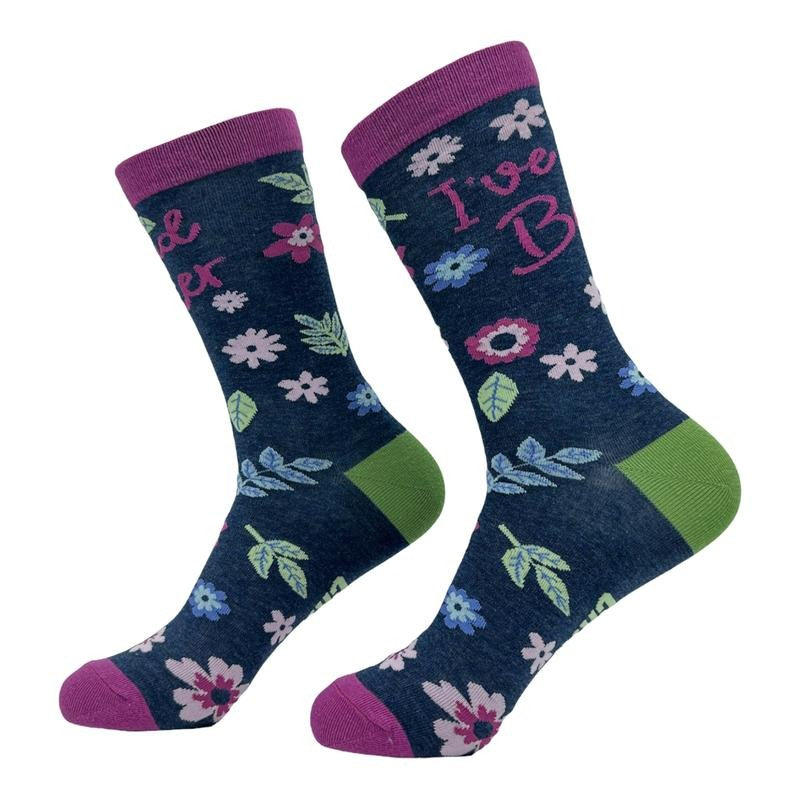 Womens Cute Floral Socks Bundle 5 Pack Socks With Funny Graphics for Ladies Funny Graphic Socks Comfortable Fitted Spandex Cotton