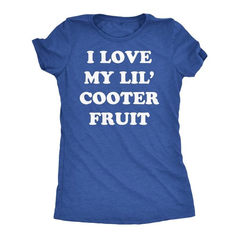 Womens Funny T Shirts I Love My Little Cooter Fruit Sarcastic Mom Tee For Ladies Funny Womens T Shirts Cute Slimming Top Comfortable Soft Womenswear Mother's Day Tops for Women Funny Sarcastic Top Royal -