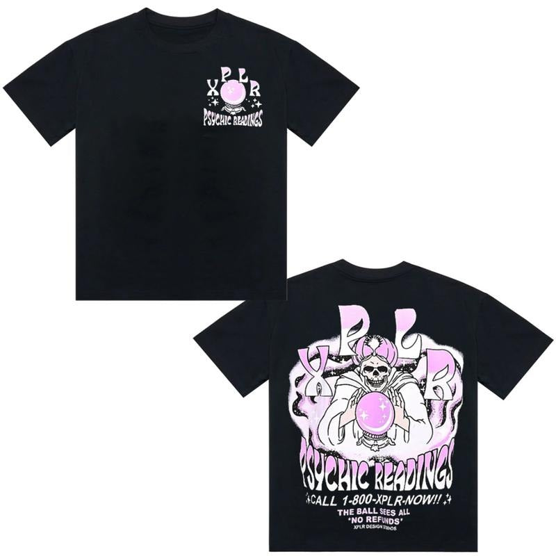 XPLR Psychic Readings Y2K Clothing Tshirt Graphic Tee Cotton Unisex Top Streetwear