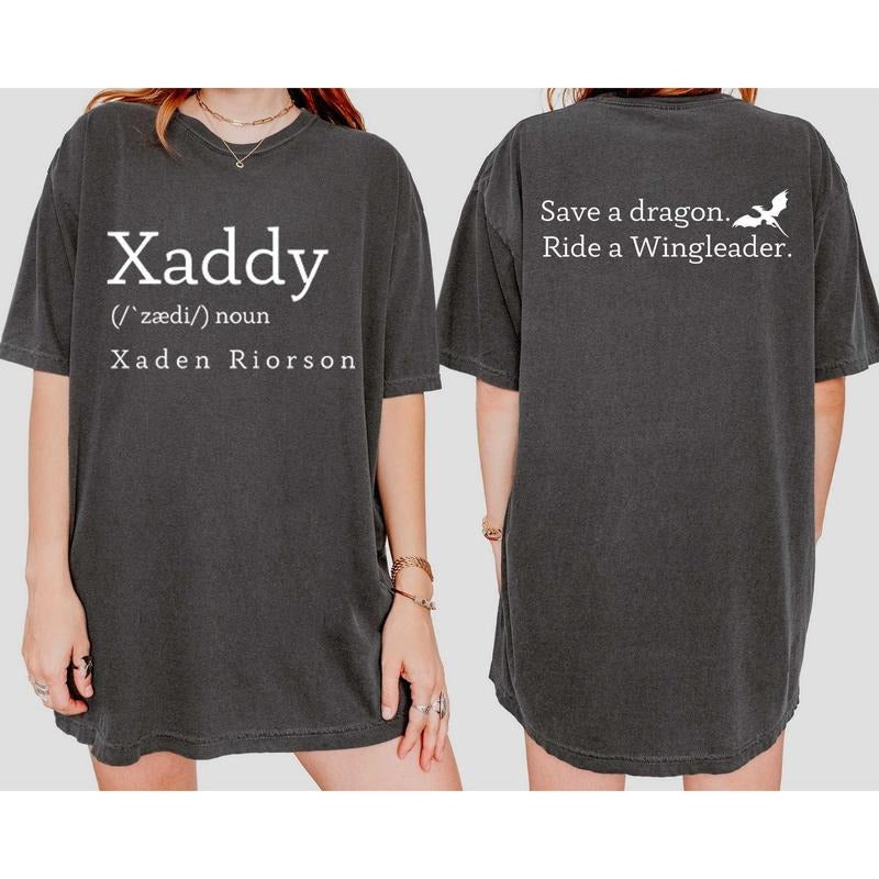 Xaddy Save A Dragon Ride A Wingleader Vintage Soft Unisex T-shirt, Fantasy Bookish Shirt, Galentines Gifts, Dragon Riders Tee,Book Boyfriend