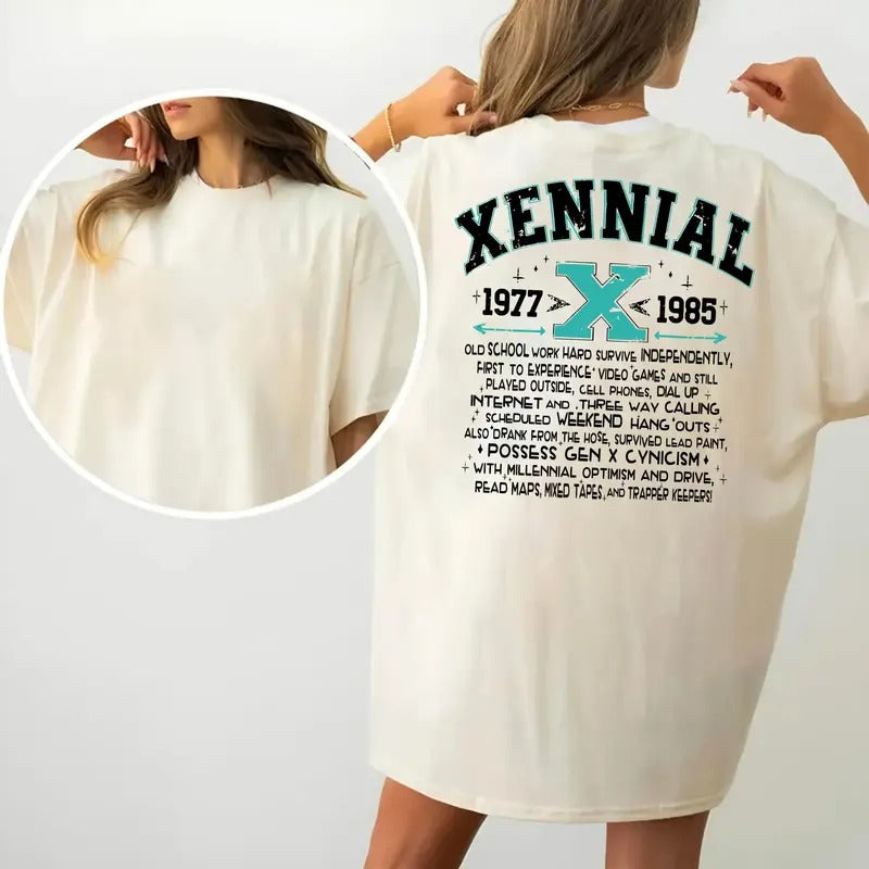 Xennial One Back Shirt, Generation X Ennial, Trendy Funny Adult Humor Gen X, Funny And Sarcastic Shirt, Snarky Humor, Unisex Shirt, Casual Clothing