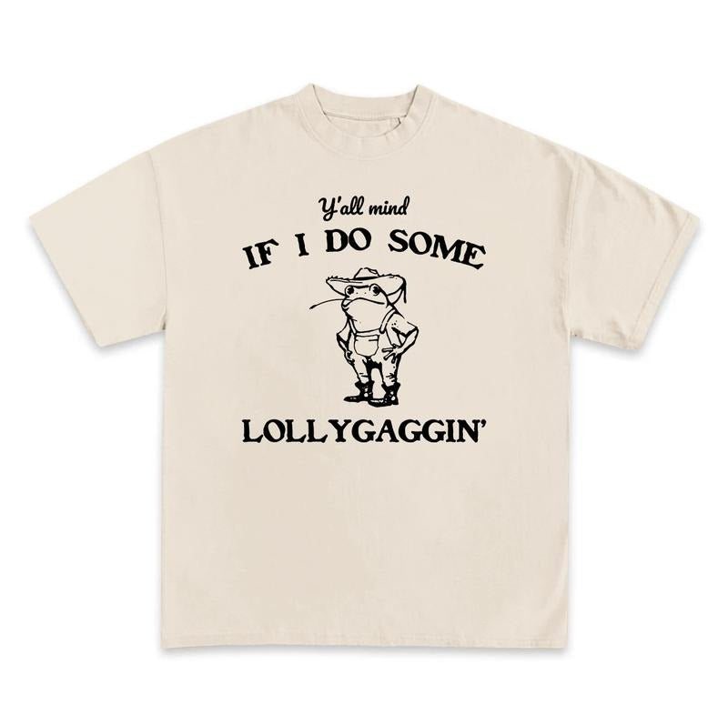 Yall Mind If I do some Lollygagging Shirt, Cowboy Frog Meme Shirt, Western Frog Shirt, Retro 90s Frog Graphic Tee, Frog lover Tshirt