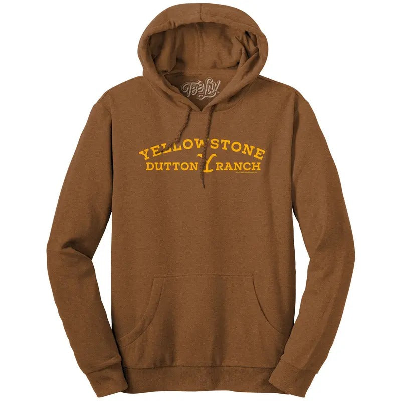 Yellowstone Dutton Ranch Hooded Sweatshirt - Golden Pecan