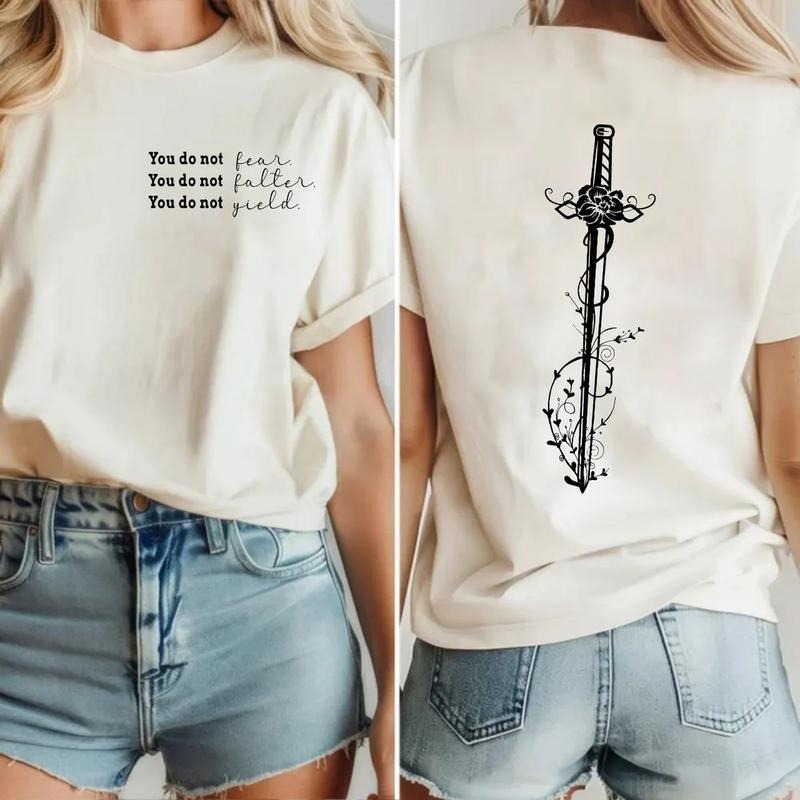 You Do Not Yield Sweatshirt, Bookish, Throne Glass Sweatshirt, Kingdom Of Ash, A Court Of Thorns And Roses Court Of Dreams Pullover Tee