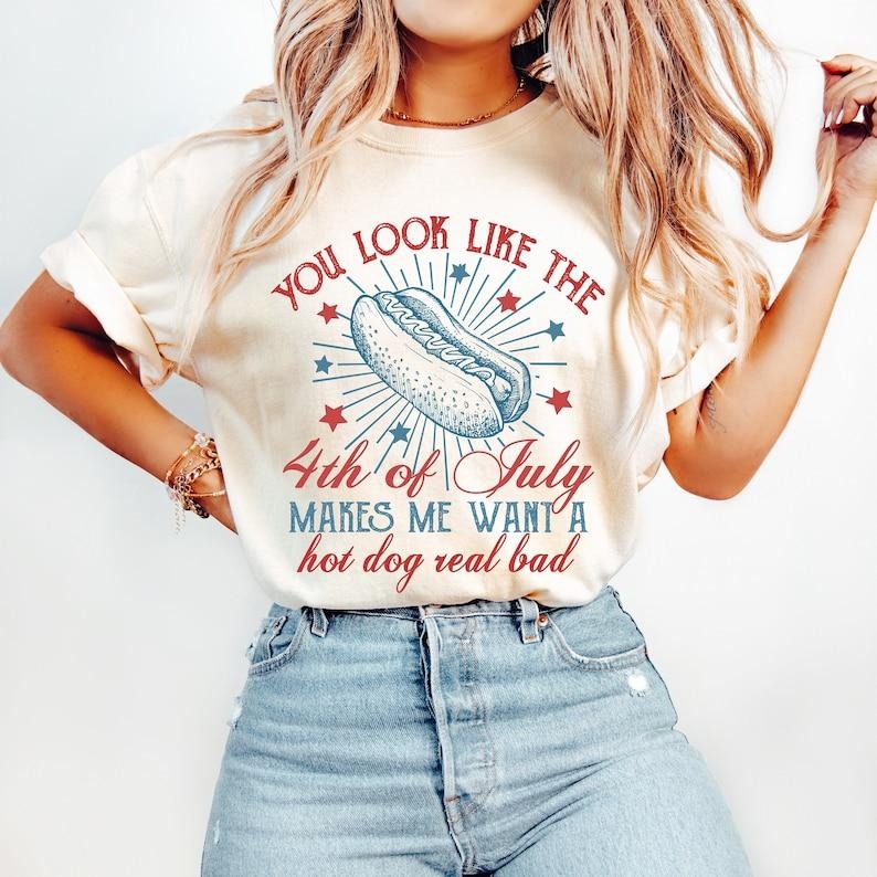 You Look Like the 4th of July Shirt, Retro 4th of July T-Shirt, Independence Day, Vintage America Graphic Tee, Unisex Shirt T-shirt, sweater and Hoodie