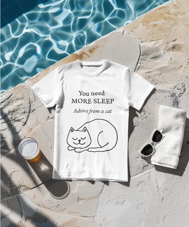 You Need More Sleep Funny Cat T-Shirt - Unisex Graphic Tee - Perfect Gift for Cat Lovers