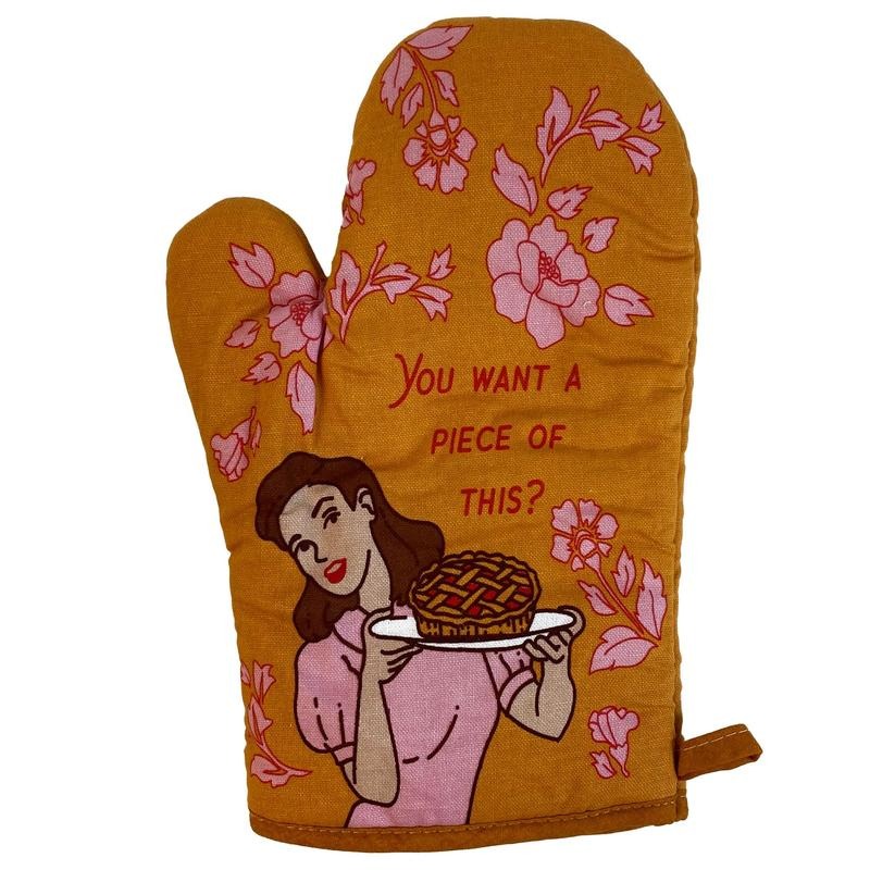 You Want A Piece Of This Oven Mitt Funny Pie Baking Lover Gift Novelty Kitchen Glove Funny Graphic Kitchenwear Funny Food Novelty Cookware Yellow