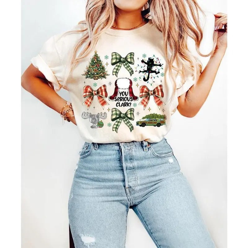 You serious clark Sweatshirt, Hoodie, T - Shirt, Christmas coquette Shirt, Retro Christmas Shirt, Christmas deer Shirt, Christmas tree Shirt, Christmas bow Shirt