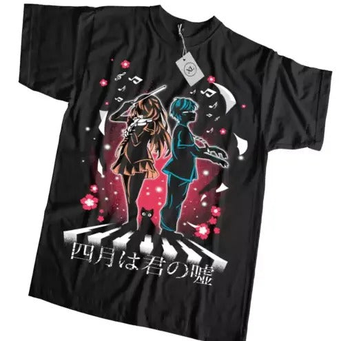 Your Lie in April T-shirt Anime Manga 2023 Tshirt shirt All Size Black