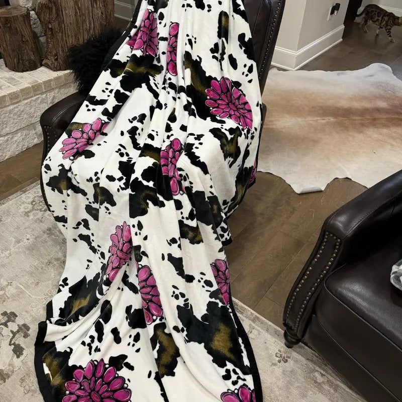 ZPurple Concho Oversized Blanket 82"x90"