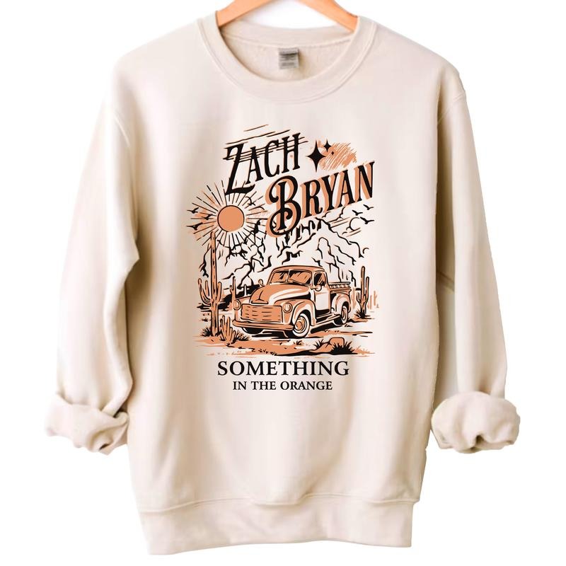 Zach Brya Shirt SomeThing In The Orange Retro Western Country Music Graphic Tee Shirt Vintage Merch Men Women Menswear Hoodie