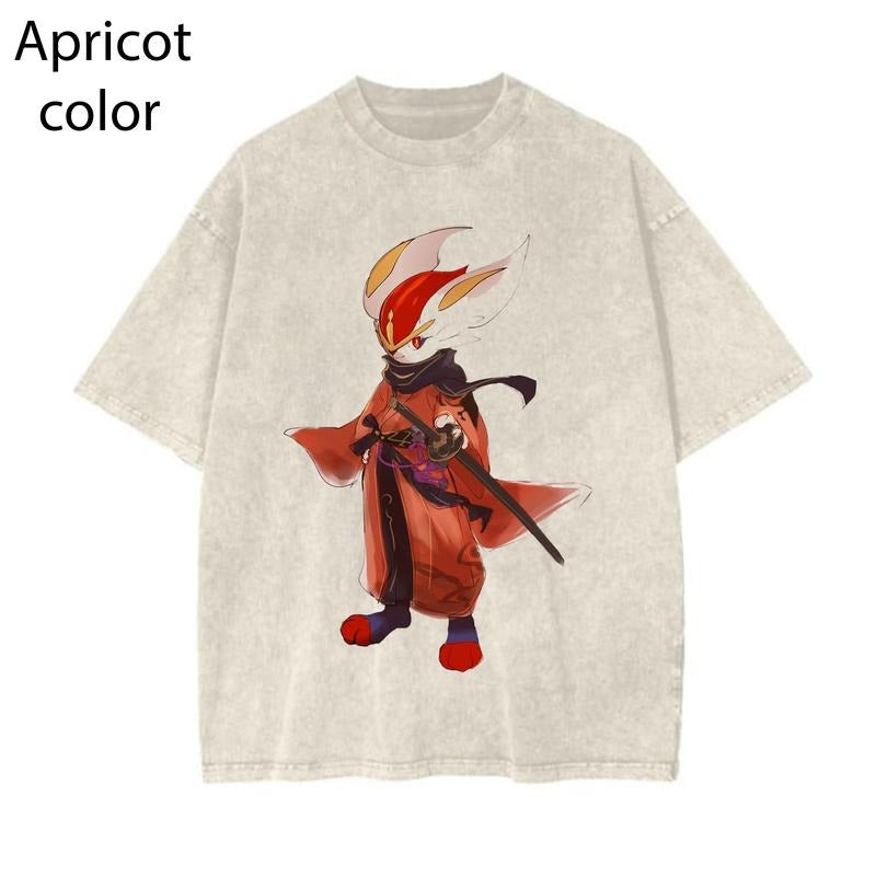 cinderace (pokemon) Graphic Tee, Pokemon Shirt Graphic Tee, PKM Shirt, Anime Shirt, Vintage Graphic T-Shirt Womenswea Cotton Top