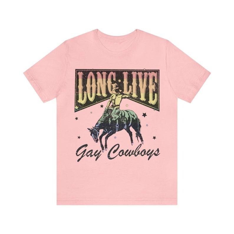 gay cowboys shirt | western retro lgbtq pride shirt | gay cowgirl | queer cowboy | trans cowboy | boho vintage style | lesbian cowboy tee Hoodie, T-shirt and sweater