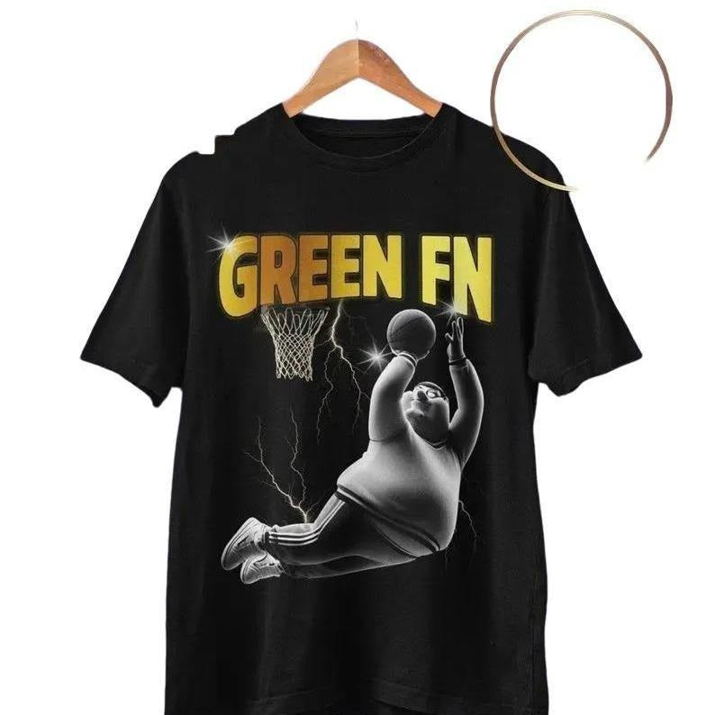 green fn, peter griffin meme tshirt, green fn meme shirt, meme t-shirt, green fn meme, gift for him, vintage tshirt, basketball meme tshirt Shortsleeve Casual