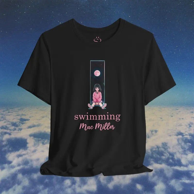 mac miller swimming shirt, mac miller merch, swimming shirt, vintage rap tee, swimming, rap shirt, graphic cotton tee