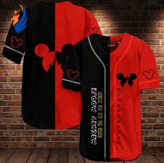 Mickey Mouse Disney Cartoon Lover Baseball Jersey - Perfect Gift for Disney Fans! - Bafud