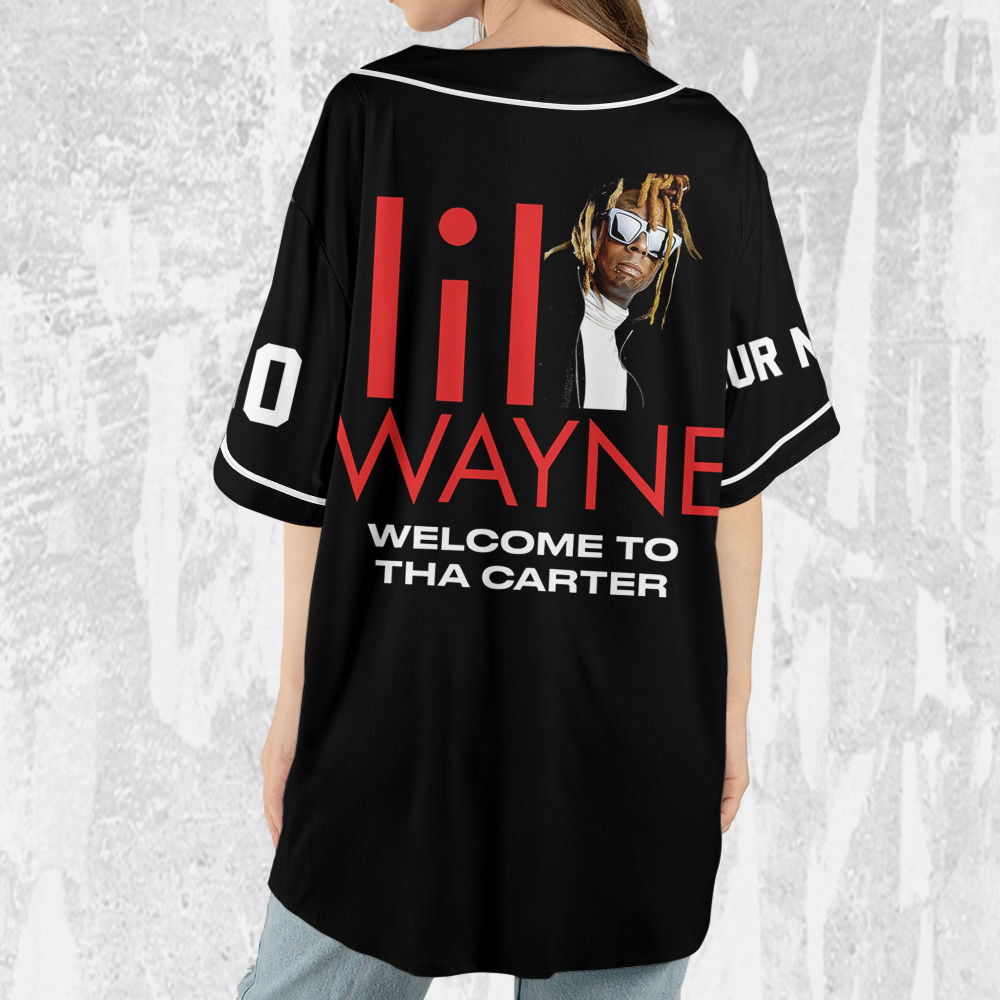 Personalize Lil Wayne Welcome To Tha Carter Black And Red Jersey, Custom Baseball Jersey - lylyprint.com
