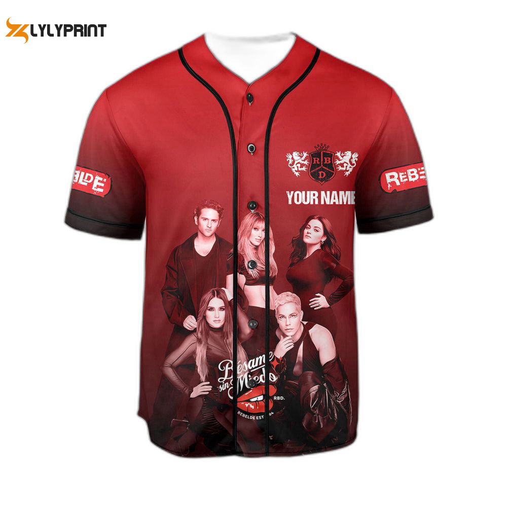 Personalize Rebelde Band Tour 2023 Jersey, RBD Baseball Jersey For Men Women - lylyprint.com