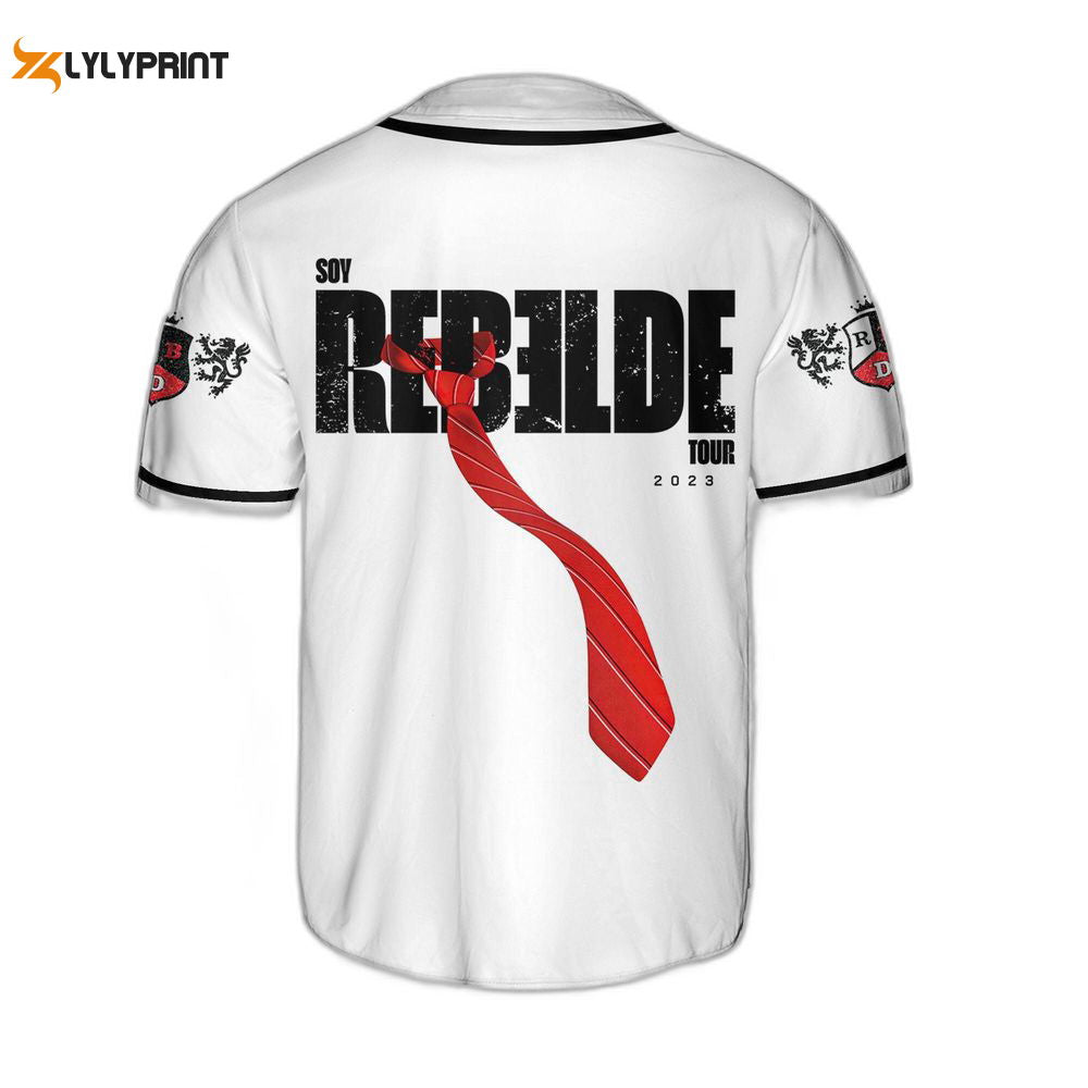 Personalize Soy Rebelde Tour White Jersey, RBD Baseball Jersey For Men Women - lylyprint.com