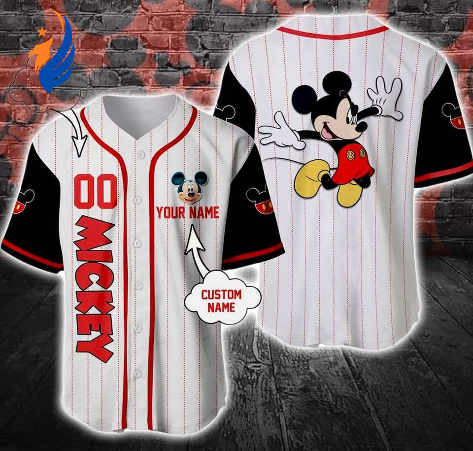 Custom Mickey Head Family Vacation Baseball Jersey - Personalized Disney Mouse Gift with Name & Number - Bafud