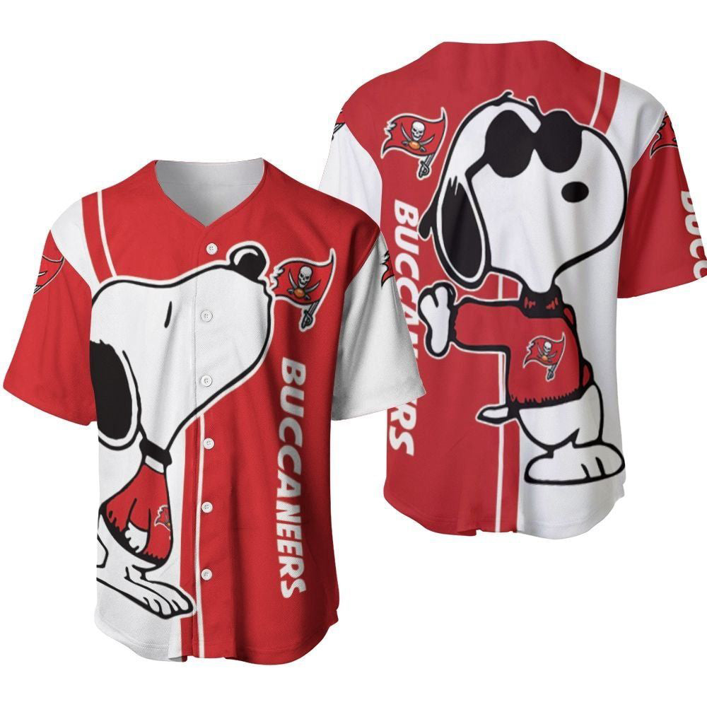 Tampa Bay Buccaneers snoopy lover Printed Baseball Jersey - Gift for Men Women- Gift for Women Men - Bafud