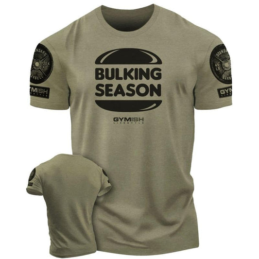 060. Bulking Season Funny Motivational Workout Gym T-Shirt for Men
