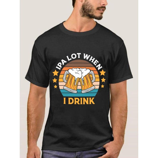 1 pc, 100% cotton T-shirt, Oktoberfest Tortoise-Rabbit print men's round neck short sleeve T-shirt, fashion T-shirt, casual and comfortable lightweight top, suitable for summer made in usa