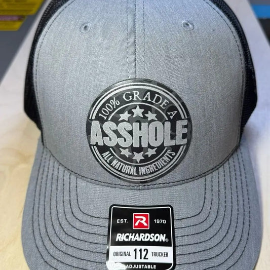 100% A Hole Richardson Trucker hat with engraved patch