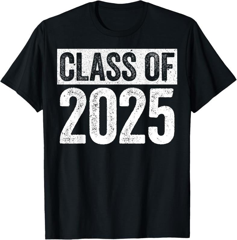 100% Cotton Class Of 2025 T-Shirt Senior 2025 Graduation Shirt T-Shirt
