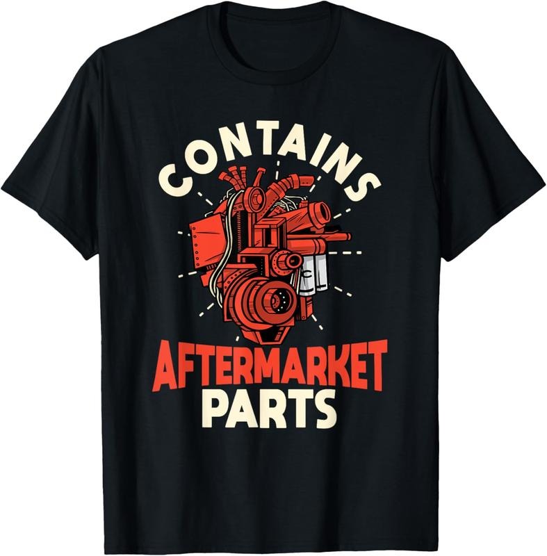 100% Cotton Contains Aftermarket Parts Open Heart Surgery Survivor mens T-Shirt