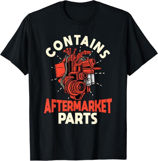100% Cotton Contains Aftermarket Parts Open Heart Surgery Survivor mens T-Shirt