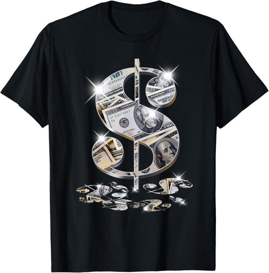100% Cotton Cool As Dollar Bill Dollar Sign $$ Gift Design Idea T-Shirt