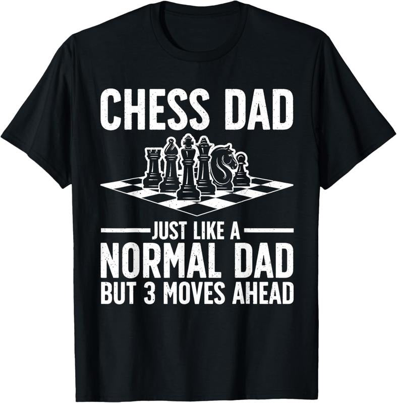 100% Cotton Cool Chess Player Art For Men Dad Knight Chess Lovers Pieces T-Shirt