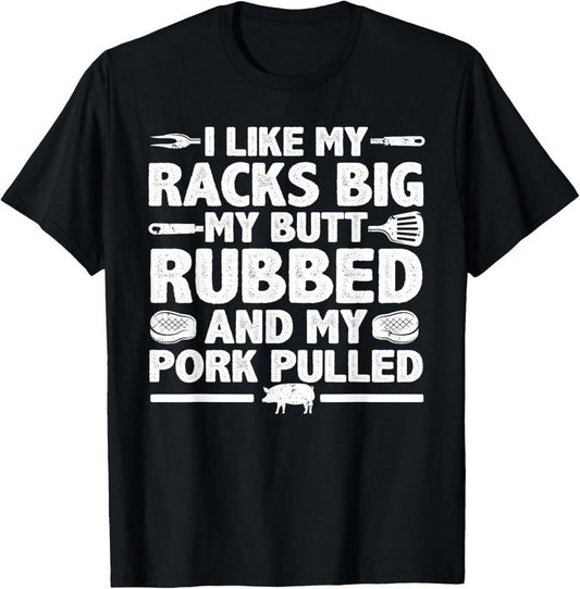 100% Cotton Cool Grilling For Men Women Pork Rub Smoking BBQ Meat Smoker T-Shirt