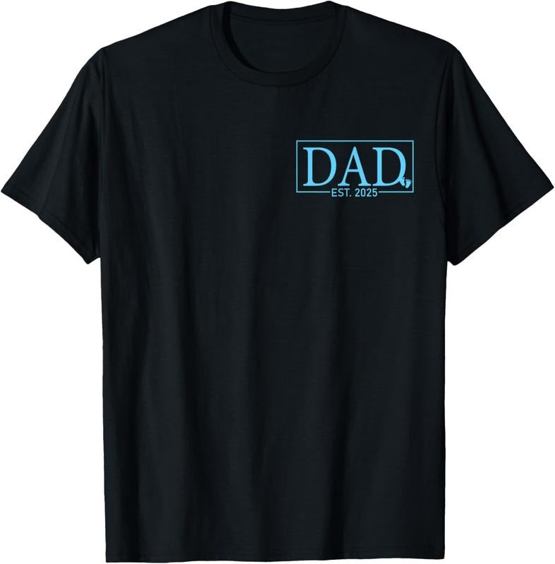 100% Cotton Dad Est. 2025 Logo Dad 2025 Loading New Dad 2025 Dad To be T-Shirt