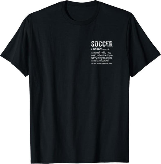 100% Cotton Definition of soccer T-Shirt