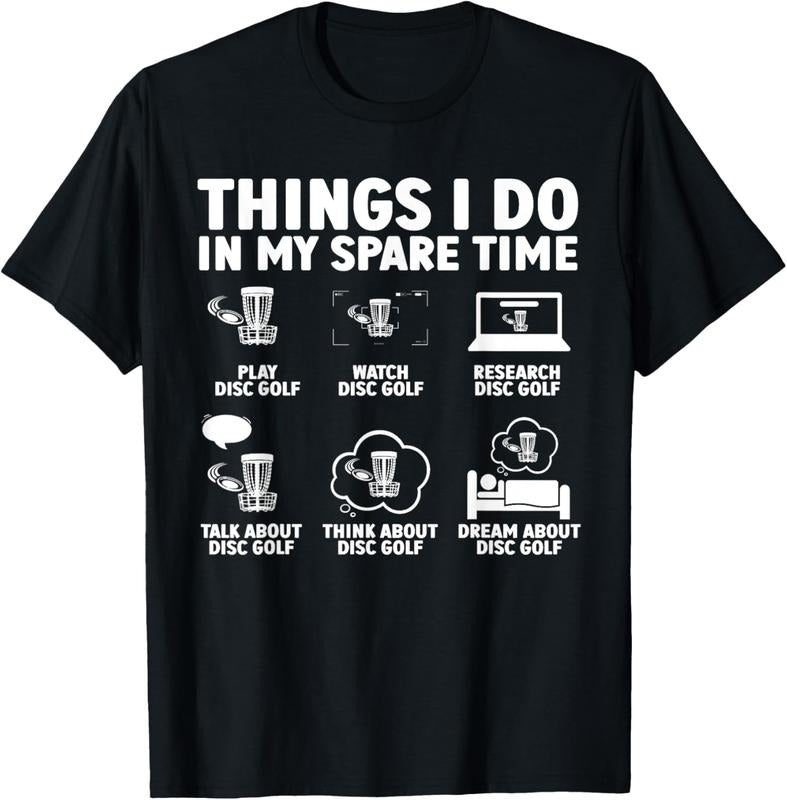 100% Cotton Disc Golf Art For Men Women Kid Disc Golf Player Disc Golfer T-Shirt