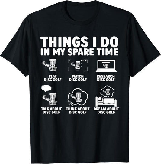 100% Cotton Disc Golf Art For Men Women Kid Disc Golf Player Disc Golfer T-Shirt