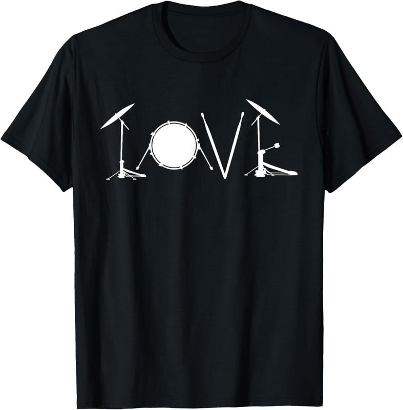 100% Cotton Drummers Drumming Gift Drum Love Drums Drummer T-Shirt