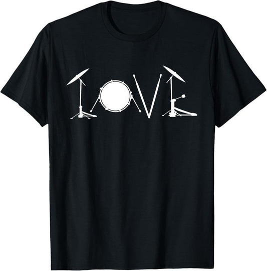 100% Cotton Drummers Drumming Gift Drum Love Drums Drummer T-Shirt