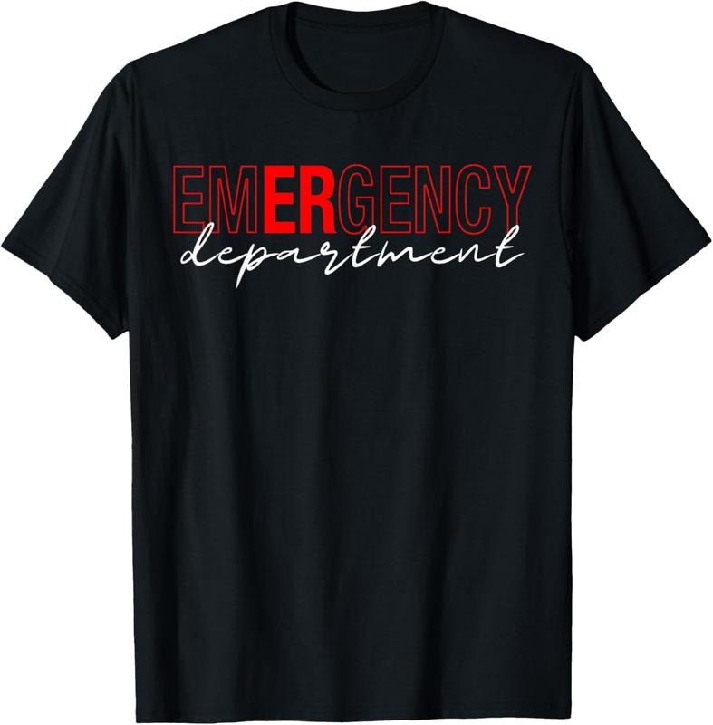 100% Cotton Emergency Room ER RN Nurse Department Healthcare Nursing T-Shirt