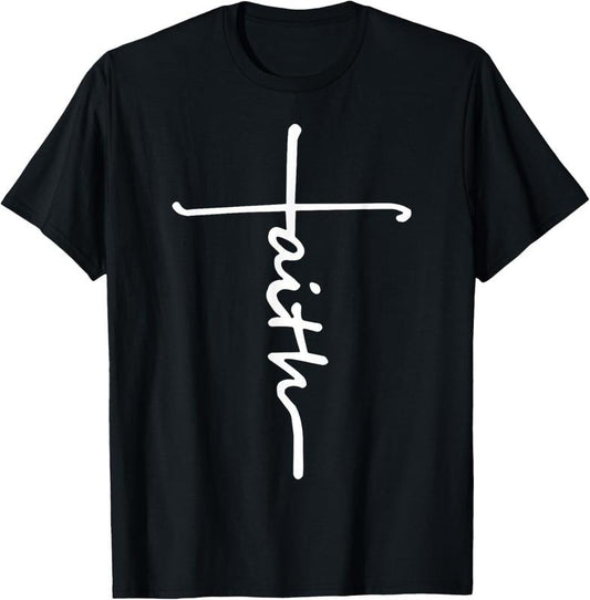 100% Cotton Faith Cross Quotes Christian Lion Luke for Men Women  T-Shirt