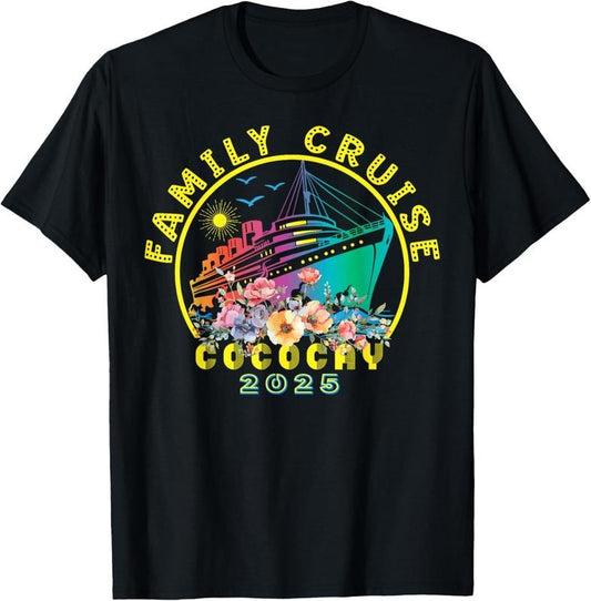 100% Cotton Family Cruise 2025 Coco Cay Bahamas Matching Family Vacation T-Shirt